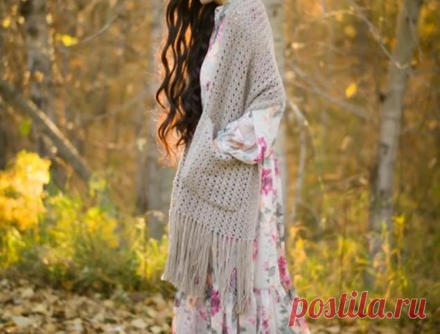 Шаль на осень своими руками — 5 схем для вязания | Креаликум