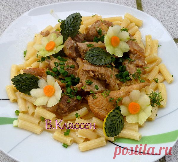 Мясо в горчично-сметанном соусе..