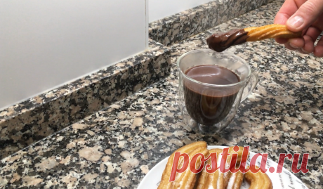 Вкусные рецепты. ЧУРРОС С ГОРЯЧИМ ШОКОЛАДОМ