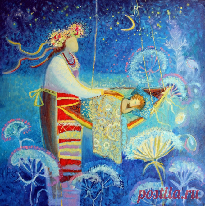 Спи, моя девочка...Художник Екатерина Лемешева