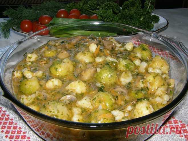 Овощное рагу с грибами - кулинарный рецепт на Повар.ру