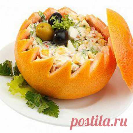 Салат из крабовых палочек и апельсинов рецепт – салаты