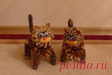 Осенние поделки из шишек