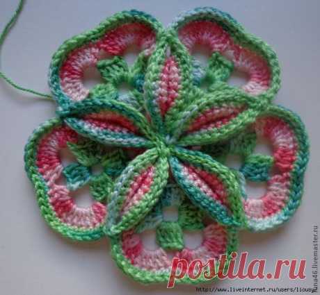 Flor de croche origami