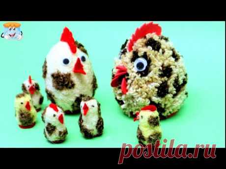 ПАСХАЛЬНЫЕ ПОДЕЛКИ СВОИМИ РУКАМИ. ЦЫПЛЯТА ИЗ ДЖУТА