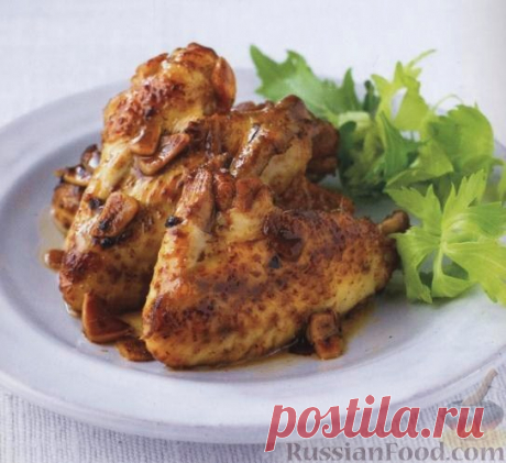Рецепт: Куриные крылья с чесноком на RussianFood.com