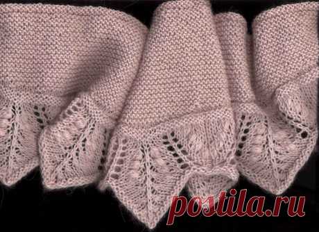 ШАРФ С АЖУРНОЙ КАЙМОЙ "МИМОЗА"(MIMOSA SCARF)