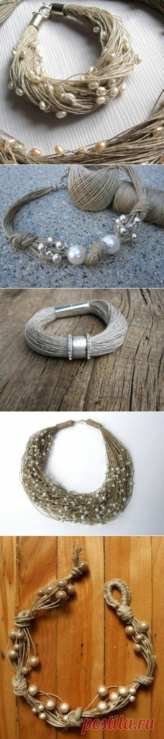 Украшения из шнура