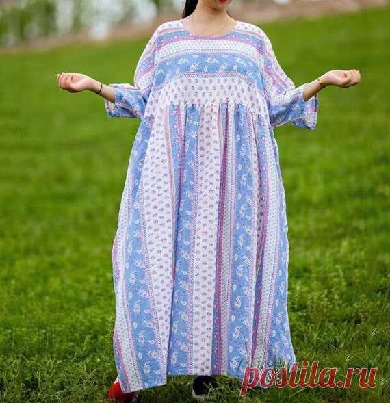 Loose boho Maxi dress Prom dress Women Oversized Dress | Etsy 【Fabric】 Cotton 【Color】 Photo Color 【Size】 Shoulder width is not limited Bust 160cm / 62  Shoulder sleeve length 49cm / 19  Cuff circumference 35cm / 14  Length 129cm / 50  Washing & Care instructions: -Hand wash or gently machine washable do not tumble dry -Gentle wash cycle (40°C) -If you feel