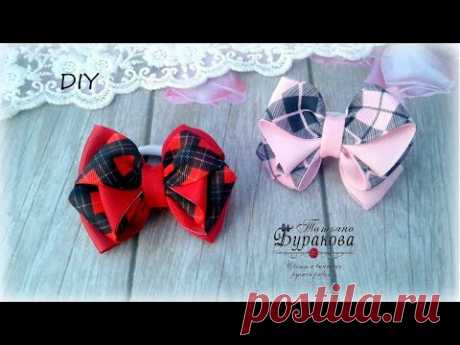🎀 2 МК Популярные бантики из репсовых лент, похожие друг на друга 🎀 Kanzashi 🎀 Hand мade 🎀 DIY