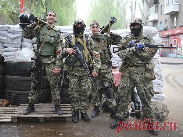 Ополченцы Славянска.Держитесь парни!