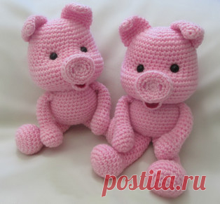 Поросенок амигуруми. Схемы и описания для вязания игрушек крючком! Схема для вязания розовых поросят крючком. Маленькие свинки станут отличным подарком в год свиньи…