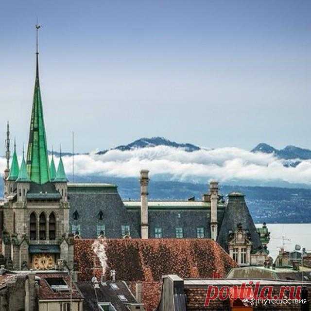 Вид на Лозанну, Швейцария