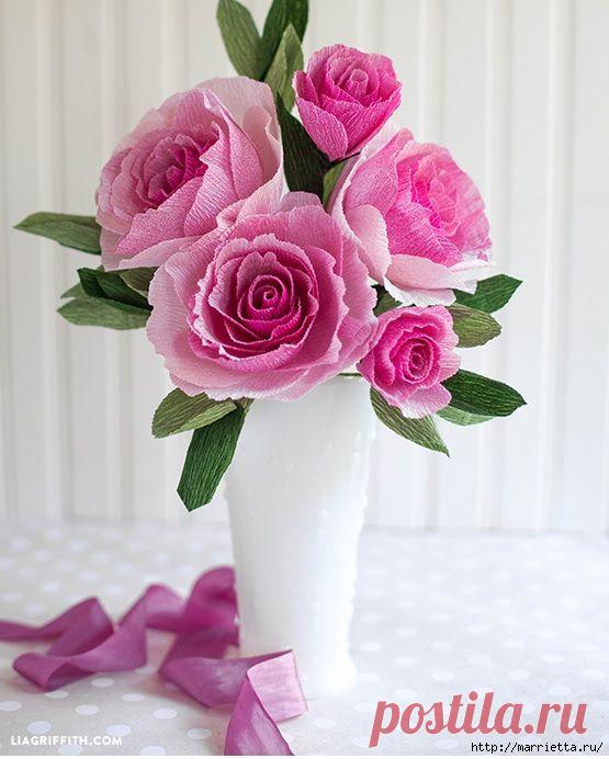 цветы из гофрированной бумаги - Самое интересное в блогах
