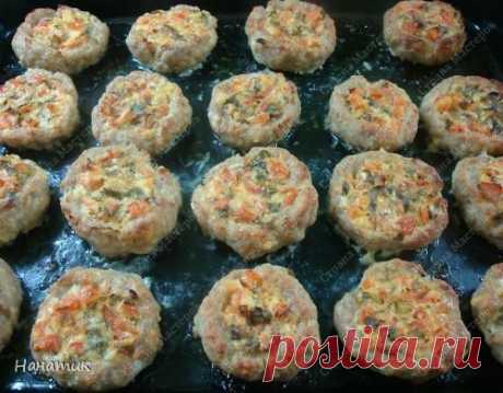 Гнезда из фарша с сочной начинкой