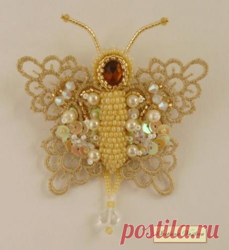 Брошь бабочка / Бисер / Бисер. Работы пользователей