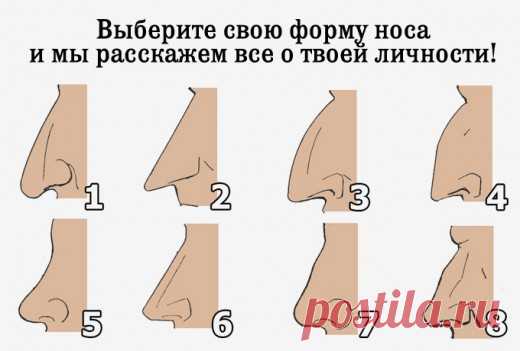 Форма твоего носа расскажет все о твоей личности!