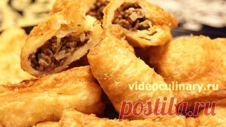 Жареная слоеная самса с мясом - Видеокулинария.рф