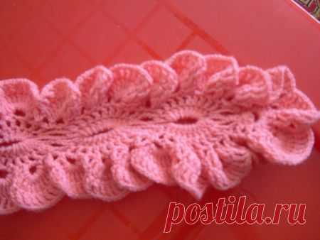 Вяжем крючком Шарфик доче на весну мастер класс » Вязание крючком - схемы, видео, уроки