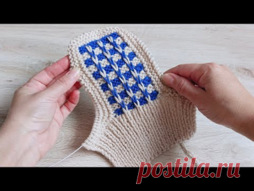 АНОНС 💙 детские носки на двух спицах