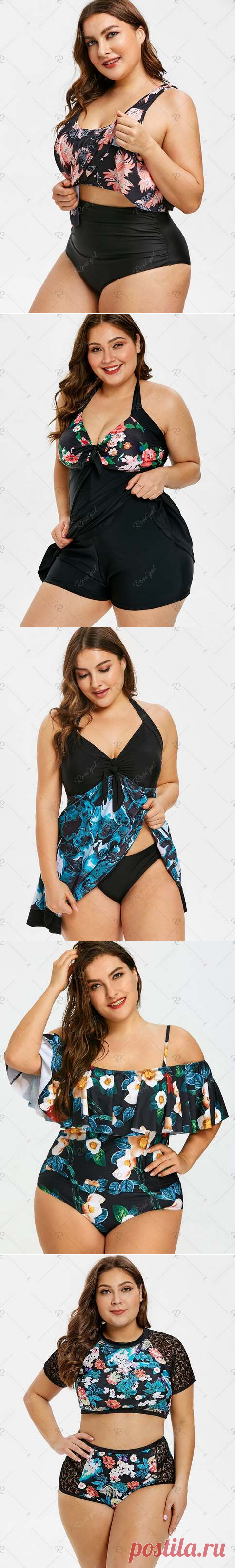 Купальники для полных девушек и женщин американского бренда RoseGal лето 2019 (50 фото)