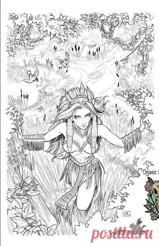 раскраски для взрослых девушки (20) | Рисовака