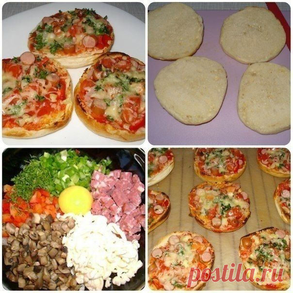 Как приготовить блюдо "супер-быстрые булочки-пиццы за 15 минут! " - рецепт, ингридиенты и фотографии | sloosh