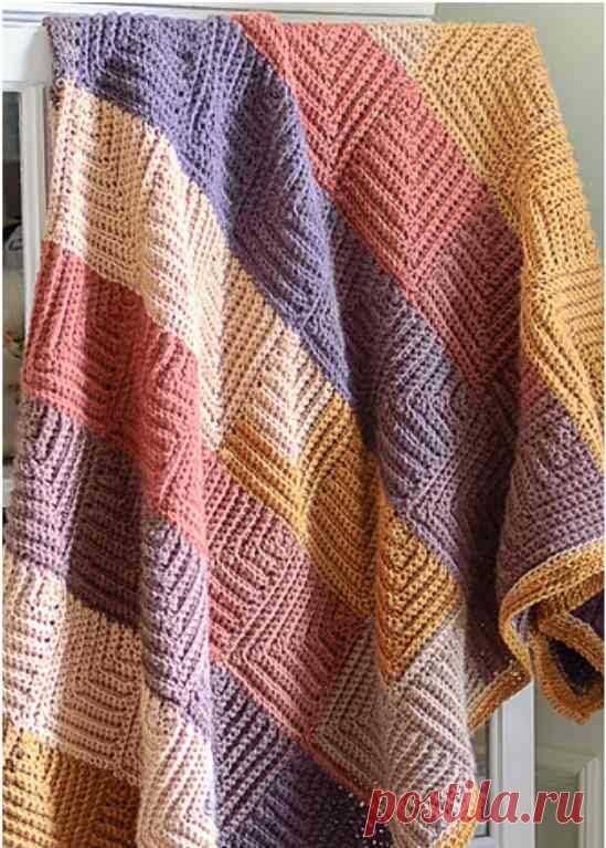 Mitered Square Crochet Afghan Pattern - Crochet Easy Patterns
