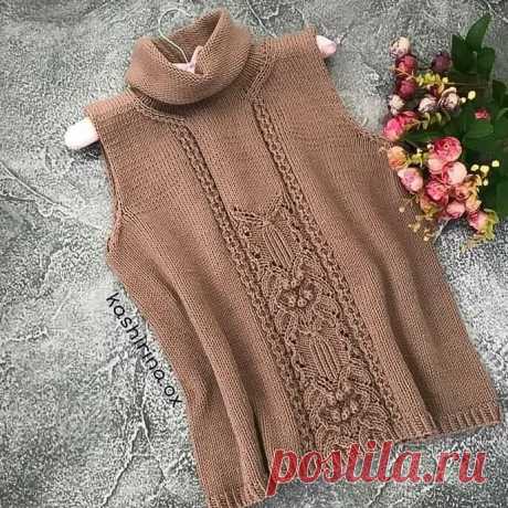 Безрукавка спицами, схемы, подборка | Ольга Прилуцкая, вязание - это модно | Дзен