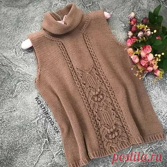 Безрукавка спицами, схемы, подборка | Ольга Прилуцкая, вязание - это модно | Дзен