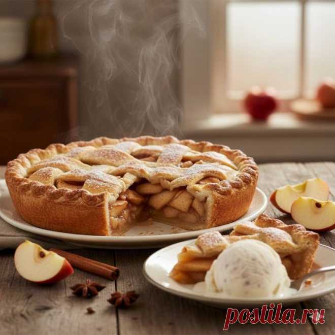 “ПРОСТОЙ ЯБЛОЧНЫЙ ПИРОГ — АРОМАТ ДЕТСТВА”