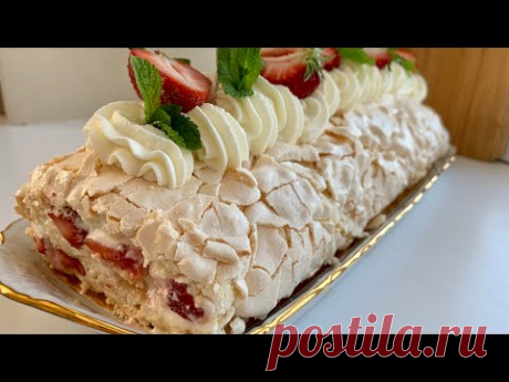 Меренговый рулет! Нежнее этого десерта нет! Безе рулет| Meringue