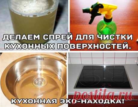Спрей ДЛЯ ЧИСТКИ КУХОННЫХ ПОВЕРХНОСТЕЙ :