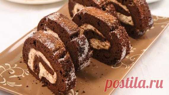 Шоколадный рулет с бананами, пошаговый рецепт с фото Шоколадный рулет с бананами. Пошаговый рецепт с фото, удобный поиск рецептов на Gastronom.ru