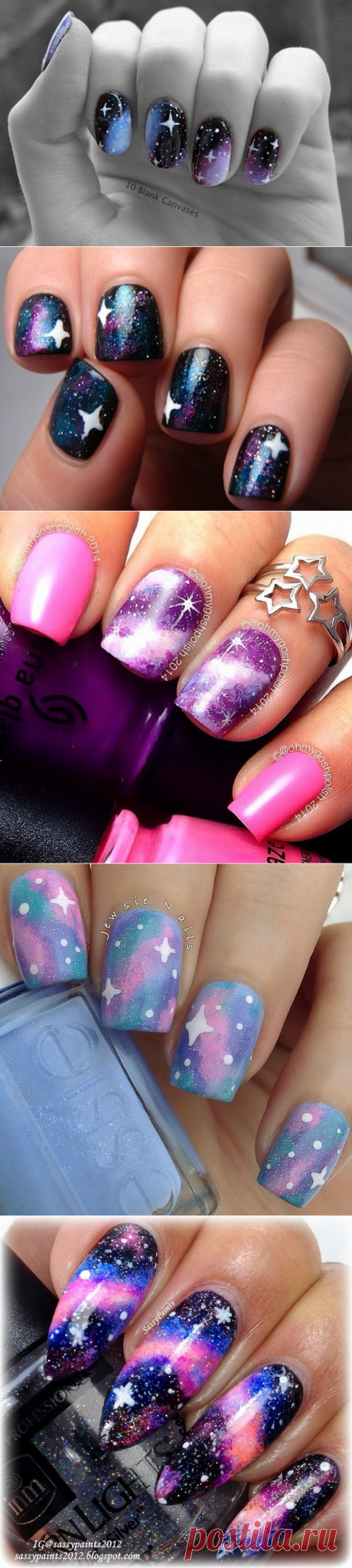 50 Gorgeous Galaxy Nail Art Designs and Tutorials - Noted List