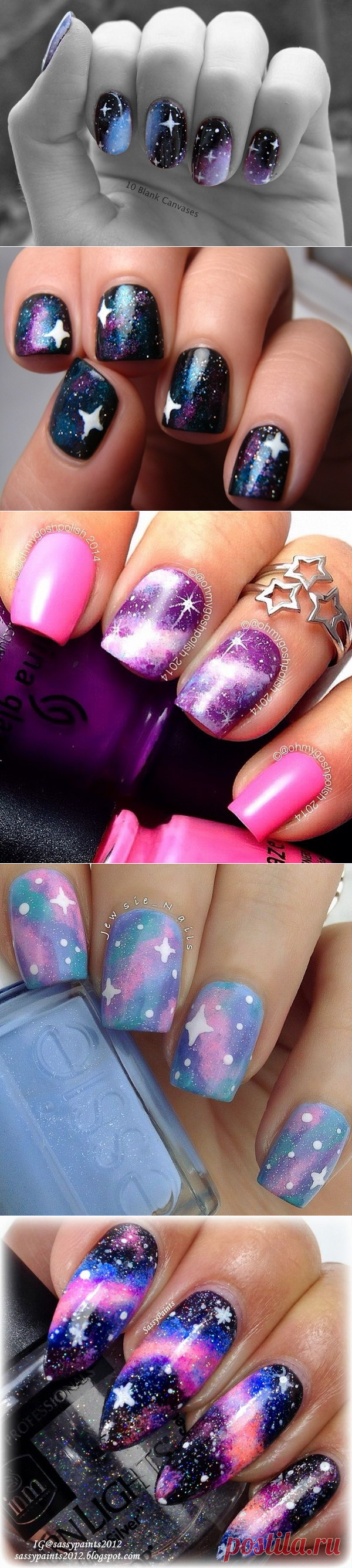 50 Gorgeous Galaxy Nail Art Designs and Tutorials - Noted List