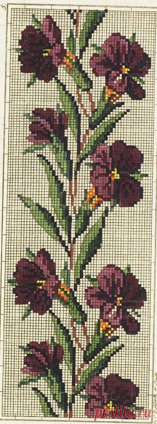 (687) Predivna starinska šema. | Berlin Woolwork Pattern