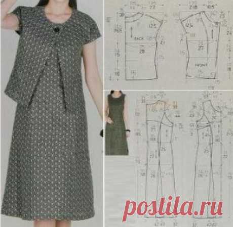 Vestido casual de dos piezas con patrones