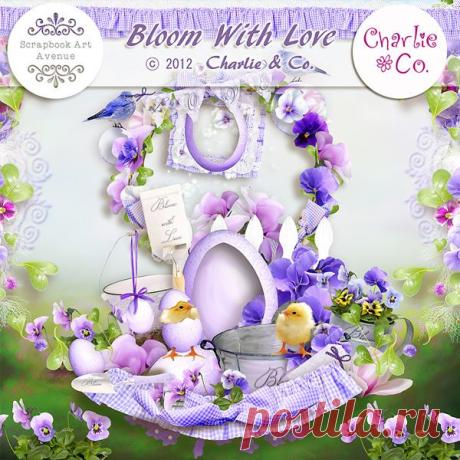 Очень нежный цветочный скрап-набор «Bloom with love»