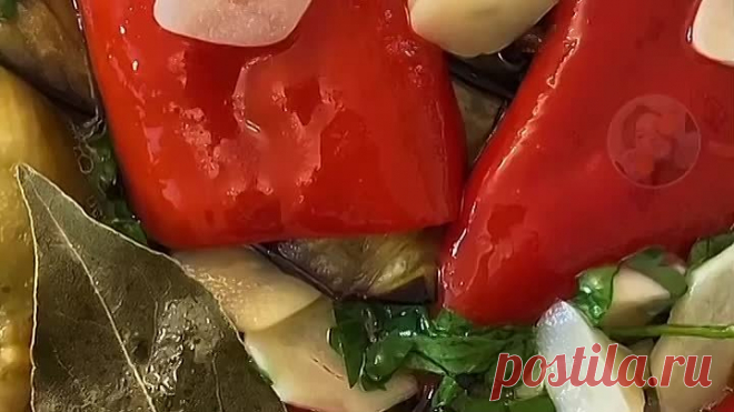 Превосходные маринованные баклажаны с перцами🔥