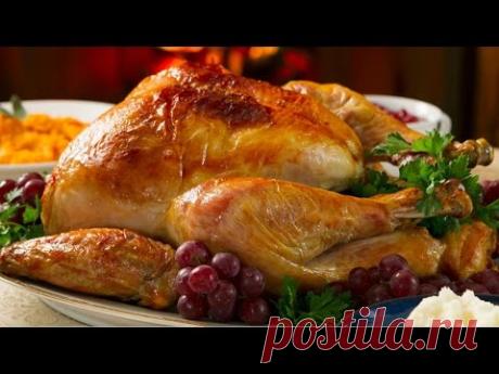 Очень вкусная Индейка в духовке с апельсинами и яблоками - рецепт