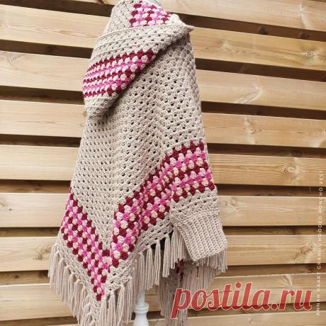 US Crochet Pattern Granny Hooded Poncho Vest Optional | Etsy