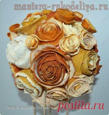 Мастер-класс по флористике: Воздушный шар в апельсиновых розах