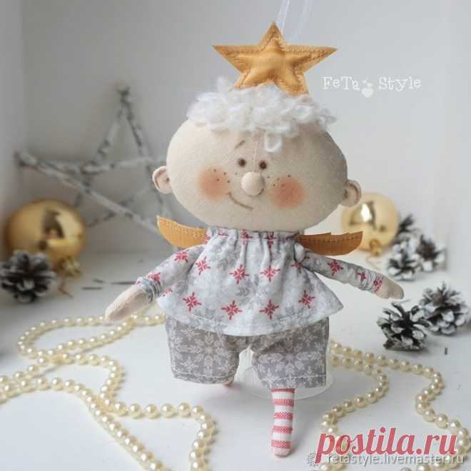 Ангел Рождественская Звезда Кукла текстильная Игрушка на Елку – купить в интернет-магазине на Ярмарке Мастеров с доставкой