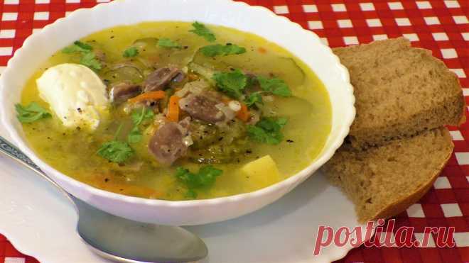 РАССОЛЬНИК С ПОТРОШКАМИ.