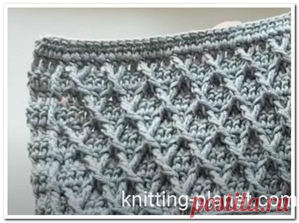Узор ромбы крючком видео. Ромбы крючком мастер-класс | Knitting Planet