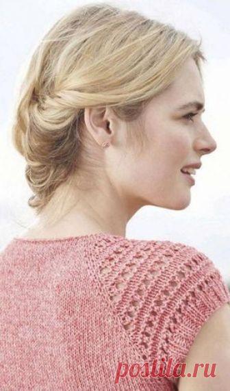 Вязание летнего топа спицами4