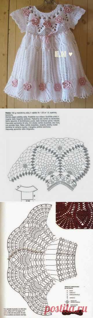 Романтическое розовое платье для девочек (• ◡ •).