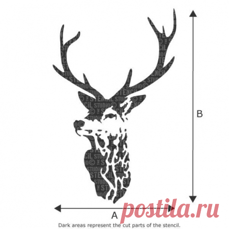 Highland Stag Stencil Plantillas de cabeza de ciervo Plantilla de cabeza de ciervo Plantillas de pared reutilizables Crea tu propio lienzo de arte mural 10509 - Etsy Chile