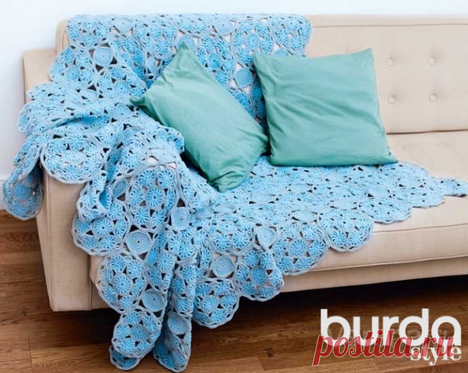 Одуванчиковое покрывало крючком — HandMade